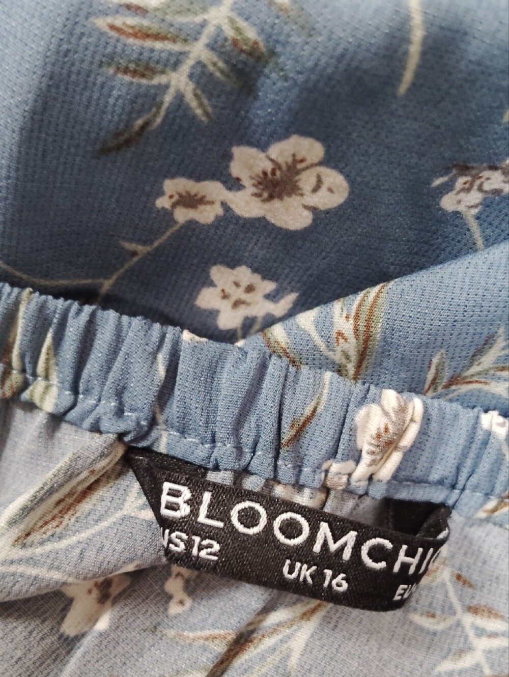 BloomChic Blue Floral Maxi Dress with White Print - Picture 5 of 8